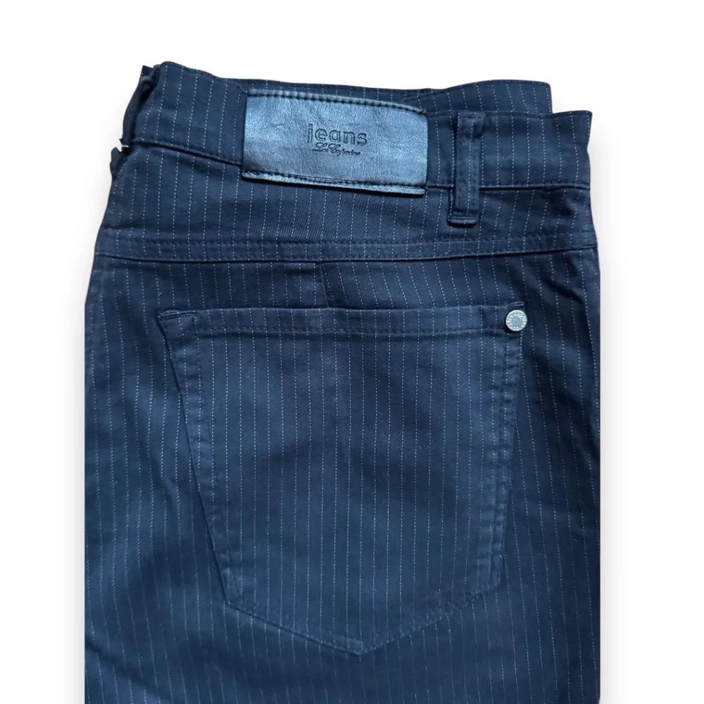 LES COPAINS Pinstripe tailored jeans black size 46 - Picture 4 of 8